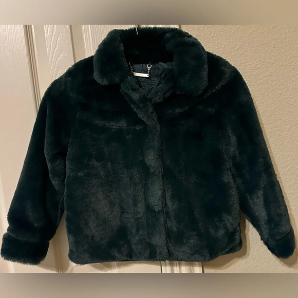 Emerald Green Faux Fur Jou Jou Jacket - size small. New with tags - Picture 2 of 8